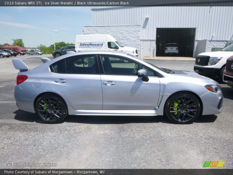 Ice Silver Metallic / Black Ultrasuede/Carbon Black 2019 Subaru WRX STI