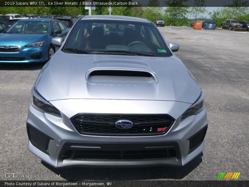 Ice Silver Metallic / Black Ultrasuede/Carbon Black 2019 Subaru WRX STI