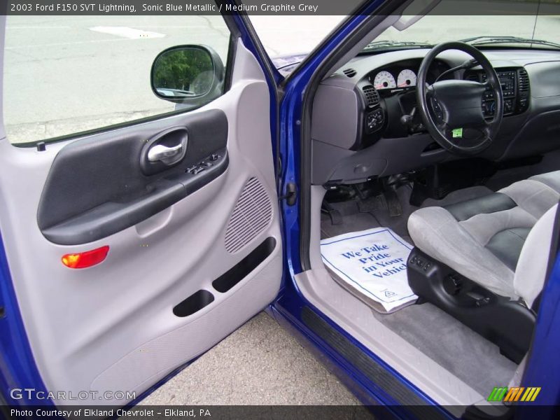Sonic Blue Metallic / Medium Graphite Grey 2003 Ford F150 SVT Lightning