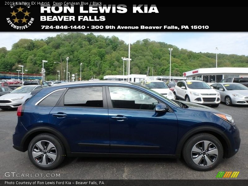 Deep Cerulean Blue / Black 2019 Kia Niro EX Hybrid