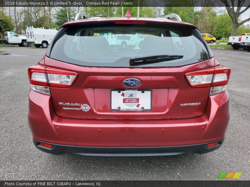 Crimson Red Pearl / Ivory 2019 Subaru Impreza 2.0i Limited 5-Door