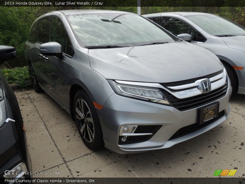 Lunar Silver Metallic / Gray 2019 Honda Odyssey Elite