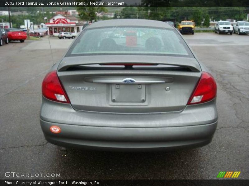 Spruce Green Metallic / Medium Parchment 2003 Ford Taurus SE