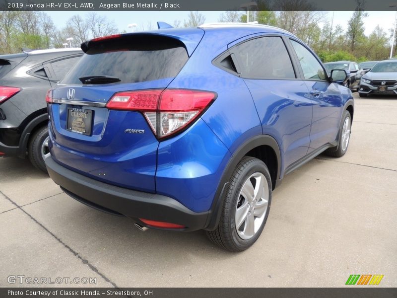 Aegean Blue Metallic / Black 2019 Honda HR-V EX-L AWD
