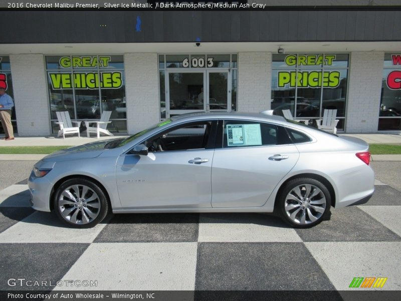 Silver Ice Metallic / Dark Atmosphere/Medium Ash Gray 2016 Chevrolet Malibu Premier