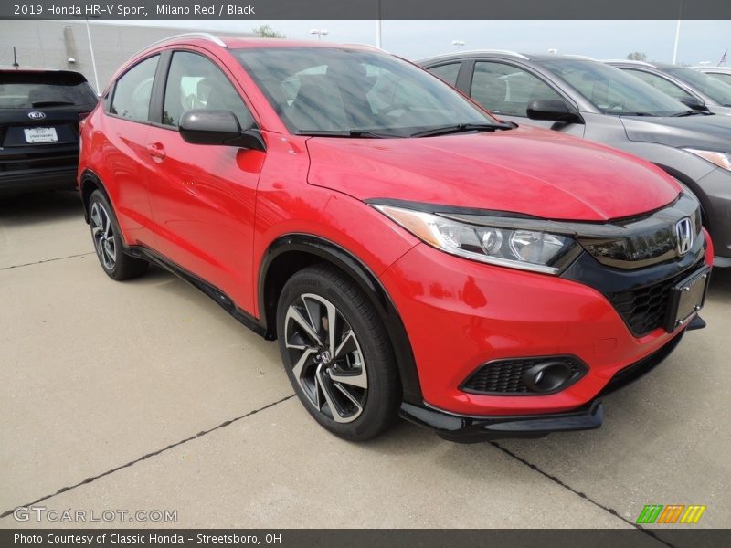 Milano Red / Black 2019 Honda HR-V Sport