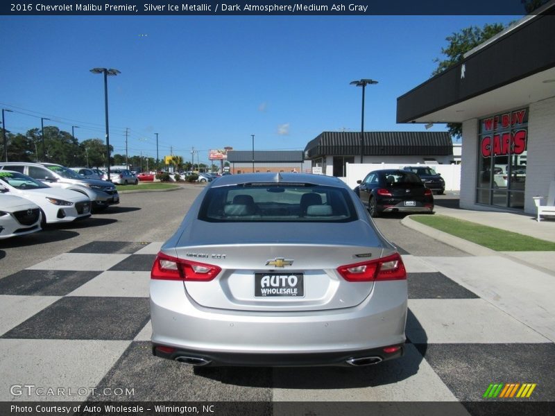 Silver Ice Metallic / Dark Atmosphere/Medium Ash Gray 2016 Chevrolet Malibu Premier