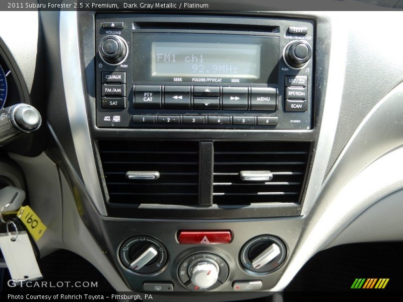 Dark Gray Metallic / Platinum 2011 Subaru Forester 2.5 X Premium