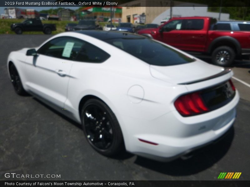Oxford White / Ebony 2019 Ford Mustang EcoBoost Fastback