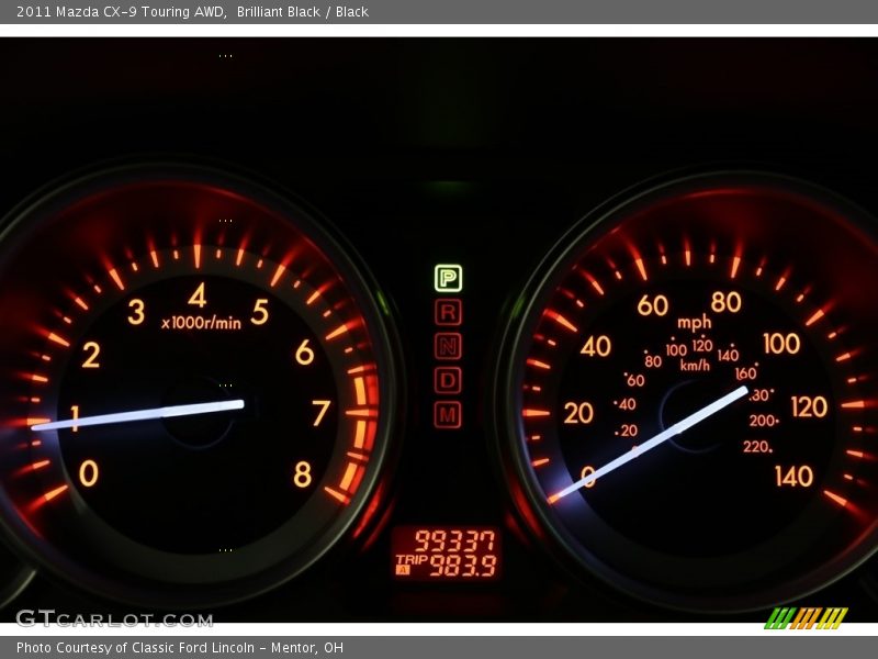 Brilliant Black / Black 2011 Mazda CX-9 Touring AWD