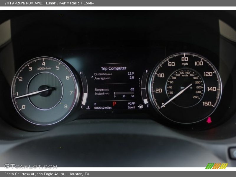 Lunar Silver Metallic / Ebony 2019 Acura RDX AWD