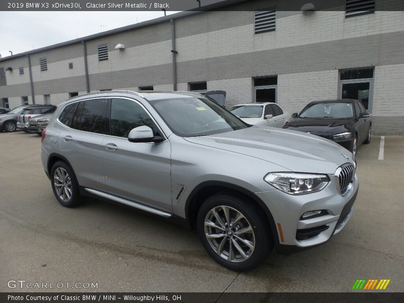 Glacier Silver Metallic / Black 2019 BMW X3 xDrive30i