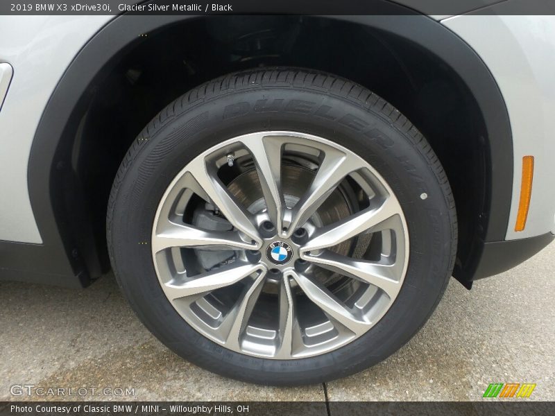 Glacier Silver Metallic / Black 2019 BMW X3 xDrive30i