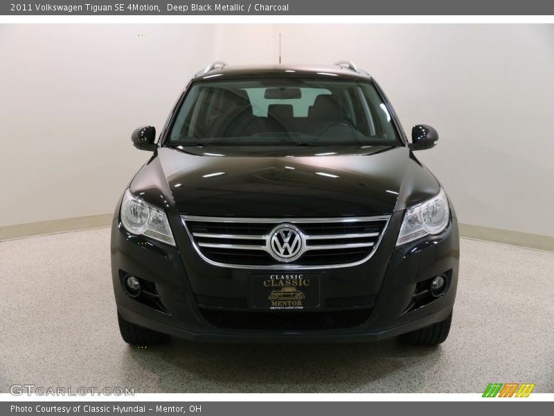 Deep Black Metallic / Charcoal 2011 Volkswagen Tiguan SE 4Motion