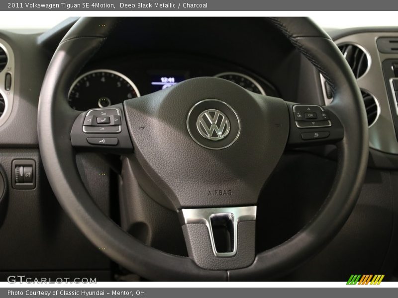 Deep Black Metallic / Charcoal 2011 Volkswagen Tiguan SE 4Motion