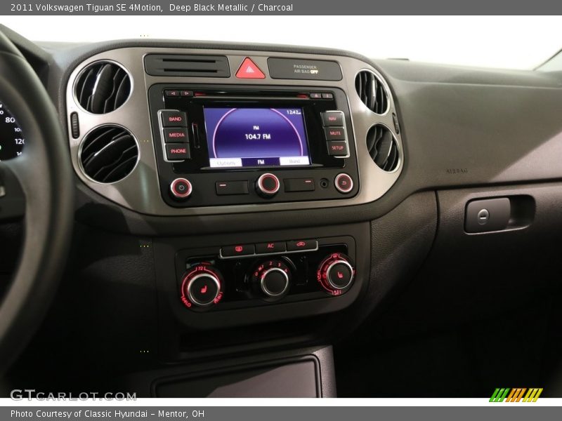 Deep Black Metallic / Charcoal 2011 Volkswagen Tiguan SE 4Motion