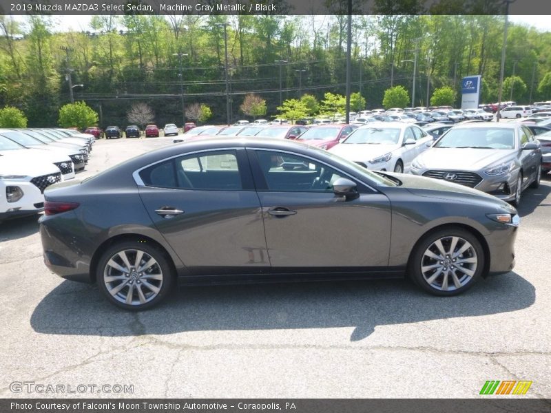 Machine Gray Metallic / Black 2019 Mazda MAZDA3 Select Sedan