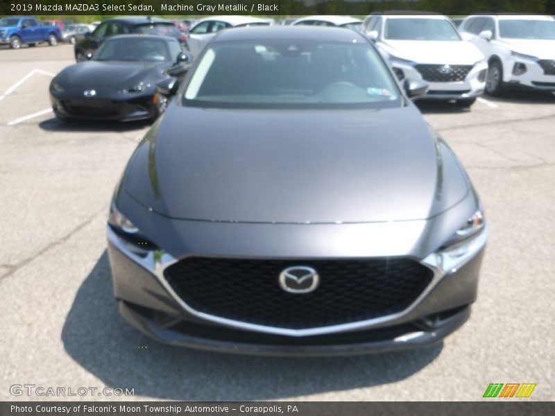 Machine Gray Metallic / Black 2019 Mazda MAZDA3 Select Sedan