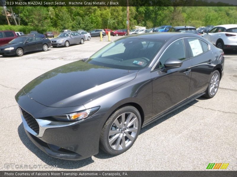 Machine Gray Metallic / Black 2019 Mazda MAZDA3 Select Sedan