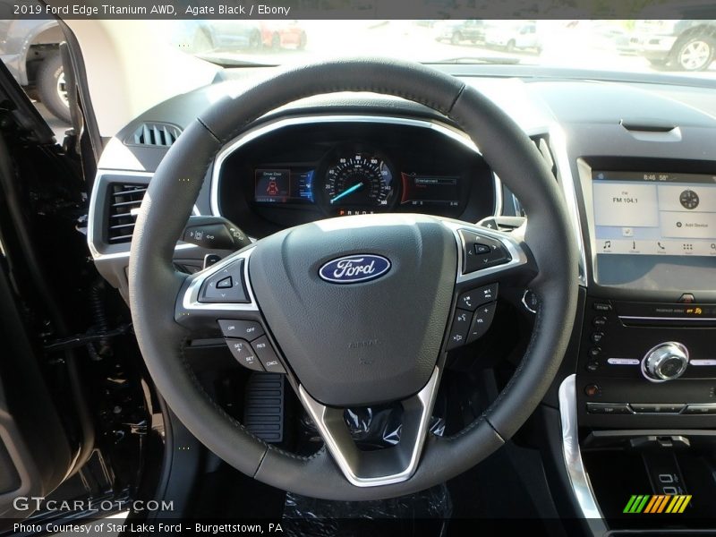 Agate Black / Ebony 2019 Ford Edge Titanium AWD