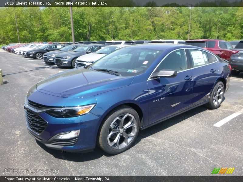 Pacific Blue Metallic / Jet Black 2019 Chevrolet Malibu RS