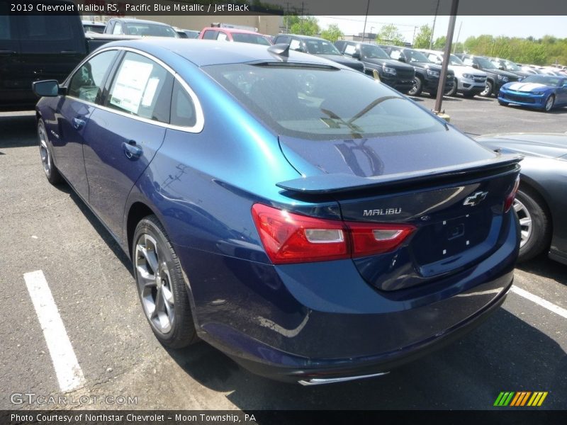 Pacific Blue Metallic / Jet Black 2019 Chevrolet Malibu RS
