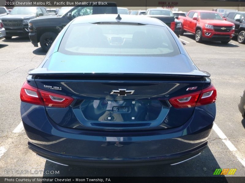 Pacific Blue Metallic / Jet Black 2019 Chevrolet Malibu RS