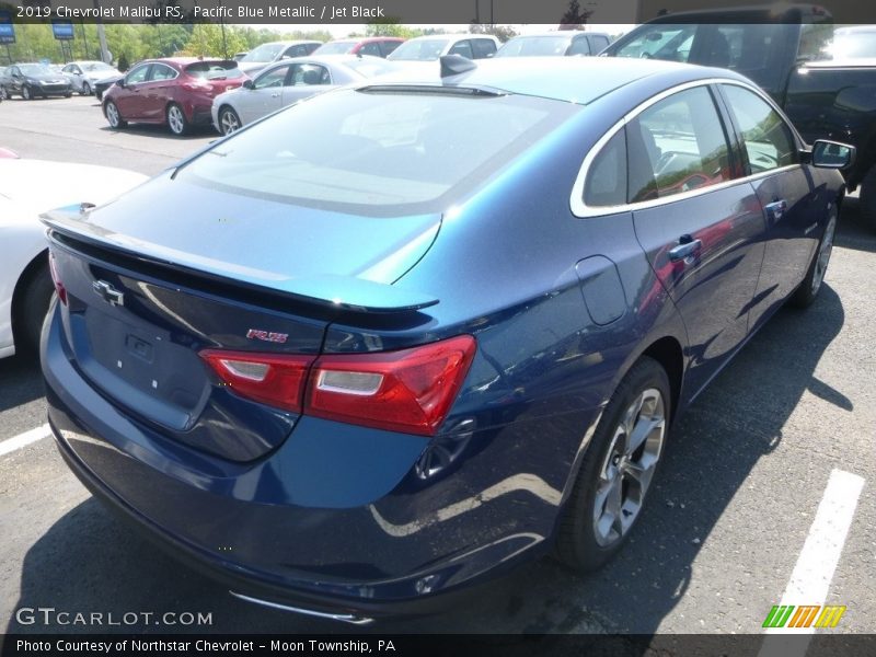 Pacific Blue Metallic / Jet Black 2019 Chevrolet Malibu RS