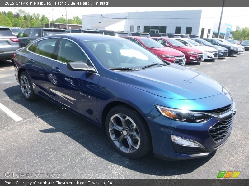 Pacific Blue Metallic / Jet Black 2019 Chevrolet Malibu RS