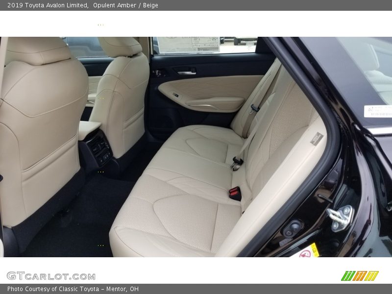 Rear Seat of 2019 Avalon Limited