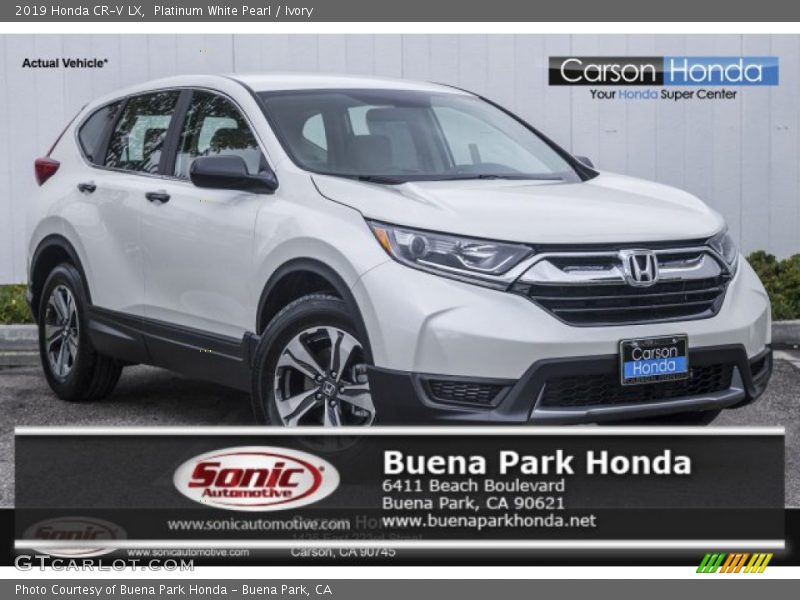 Platinum White Pearl / Ivory 2019 Honda CR-V LX