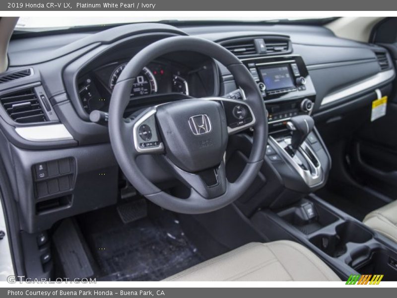 Platinum White Pearl / Ivory 2019 Honda CR-V LX