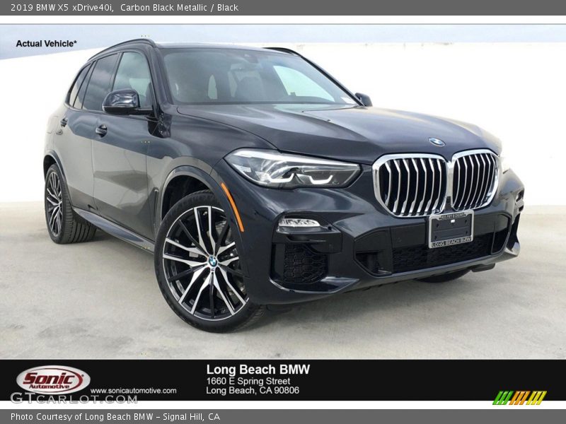 Carbon Black Metallic / Black 2019 BMW X5 xDrive40i