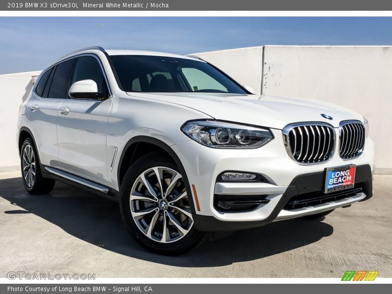 Mineral White Metallic / Mocha 2019 BMW X3 sDrive30i