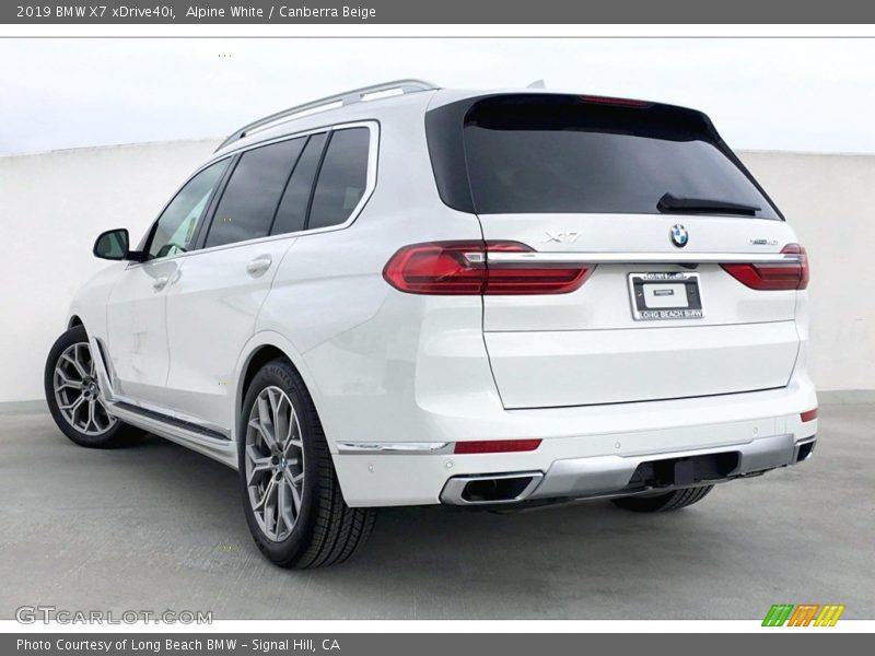 Alpine White / Canberra Beige 2019 BMW X7 xDrive40i