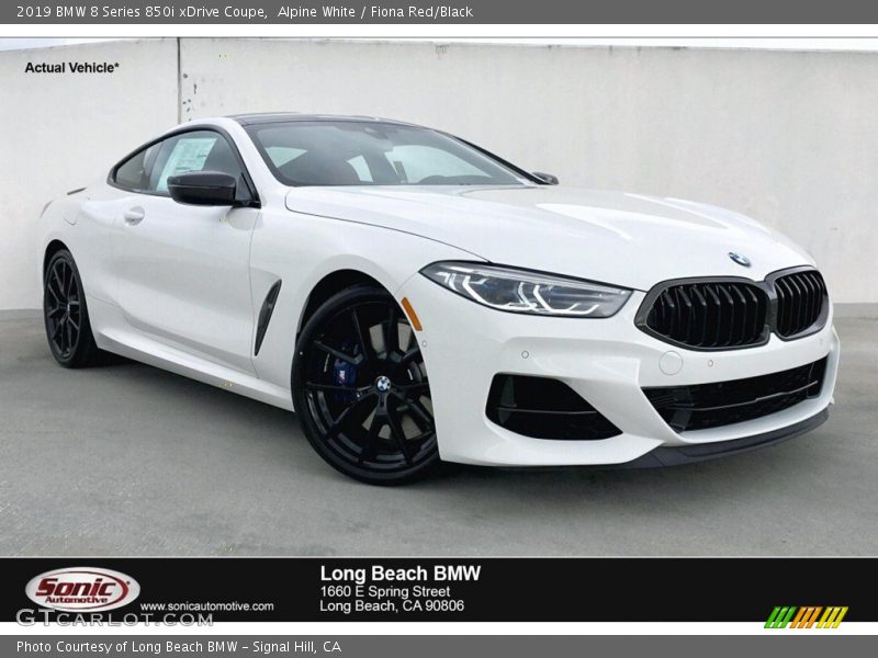 Alpine White / Fiona Red/Black 2019 BMW 8 Series 850i xDrive Coupe