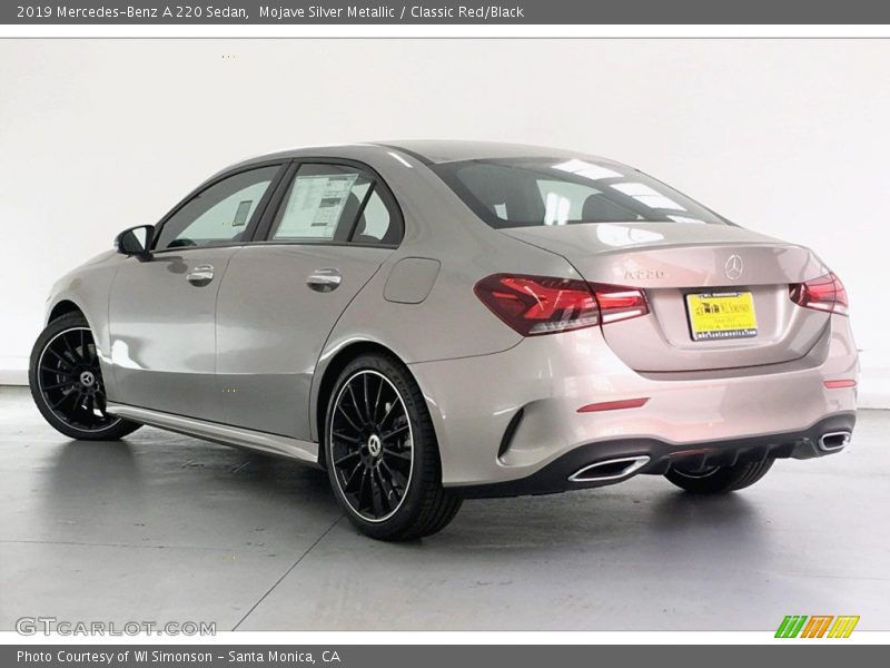 Mojave Silver Metallic / Classic Red/Black 2019 Mercedes-Benz A 220 Sedan