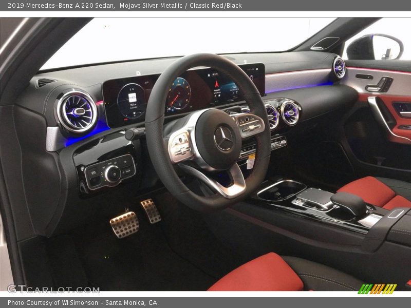 Mojave Silver Metallic / Classic Red/Black 2019 Mercedes-Benz A 220 Sedan