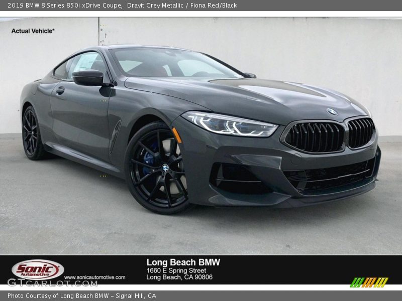 Dravit Grey Metallic / Fiona Red/Black 2019 BMW 8 Series 850i xDrive Coupe