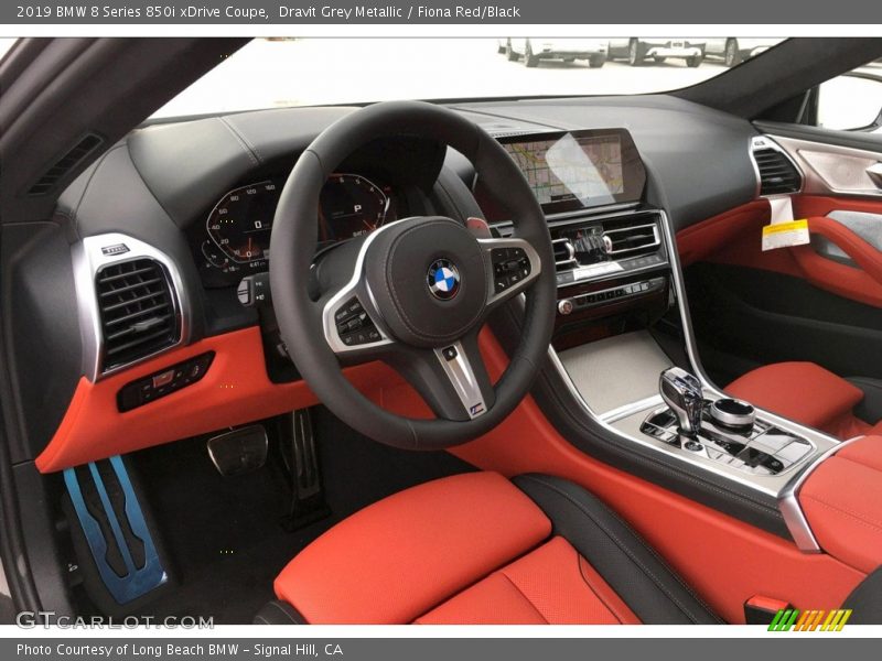 Dravit Grey Metallic / Fiona Red/Black 2019 BMW 8 Series 850i xDrive Coupe