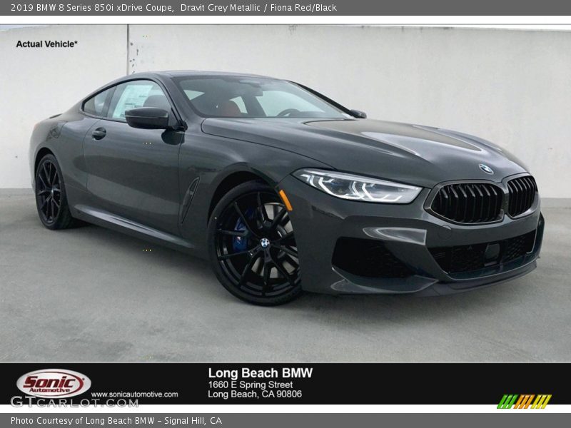 Dravit Grey Metallic / Fiona Red/Black 2019 BMW 8 Series 850i xDrive Coupe