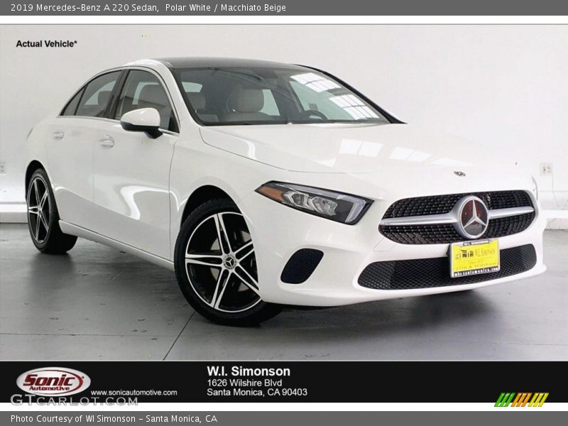 Polar White / Macchiato Beige 2019 Mercedes-Benz A 220 Sedan