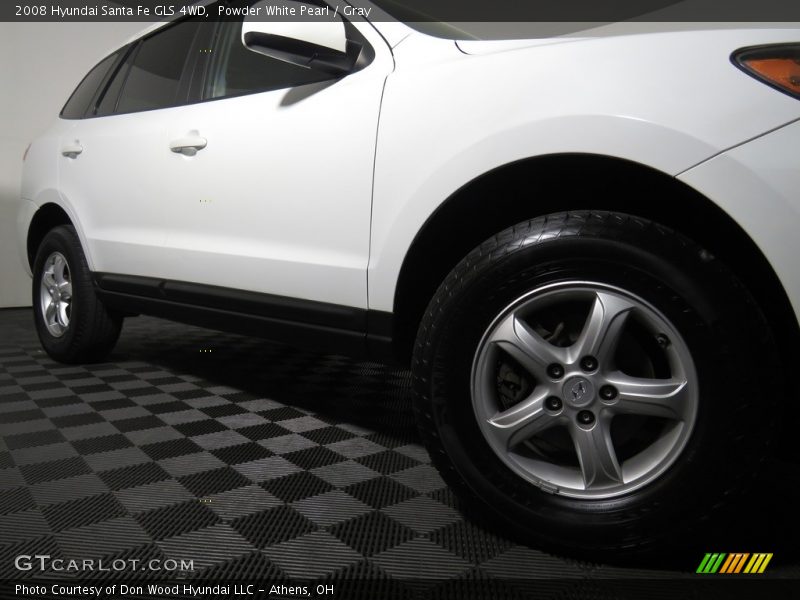 Powder White Pearl / Gray 2008 Hyundai Santa Fe GLS 4WD