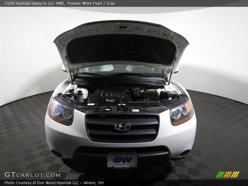 Powder White Pearl / Gray 2008 Hyundai Santa Fe GLS 4WD