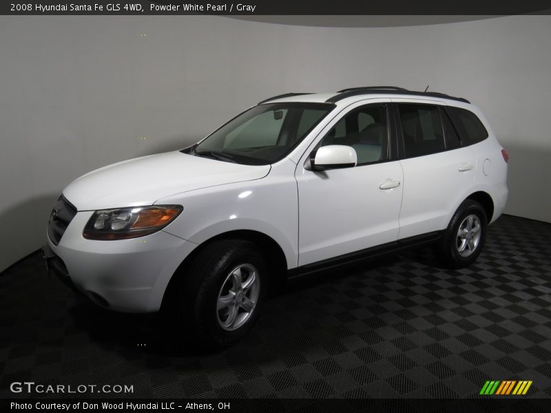 Powder White Pearl / Gray 2008 Hyundai Santa Fe GLS 4WD