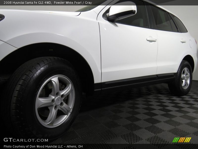 Powder White Pearl / Gray 2008 Hyundai Santa Fe GLS 4WD