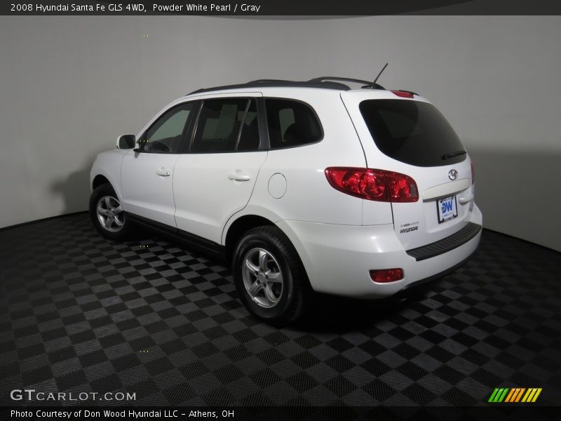 Powder White Pearl / Gray 2008 Hyundai Santa Fe GLS 4WD