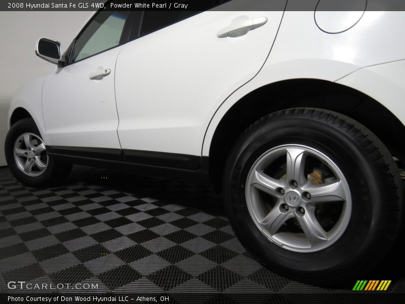 Powder White Pearl / Gray 2008 Hyundai Santa Fe GLS 4WD