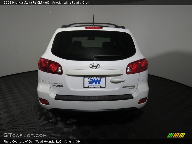 Powder White Pearl / Gray 2008 Hyundai Santa Fe GLS 4WD