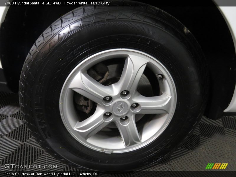 Powder White Pearl / Gray 2008 Hyundai Santa Fe GLS 4WD